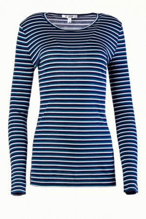 Mandarin Silk Pure Silk Long Sleeve Striped Shirt