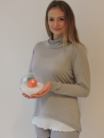 Mandarin Silk-Wool blend PULLOVER 