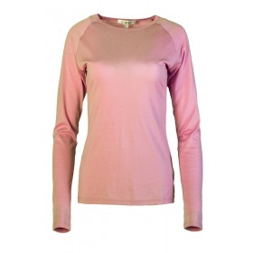 Mandarin Silk Long Sleeve Raglan Oversized T-Shirt